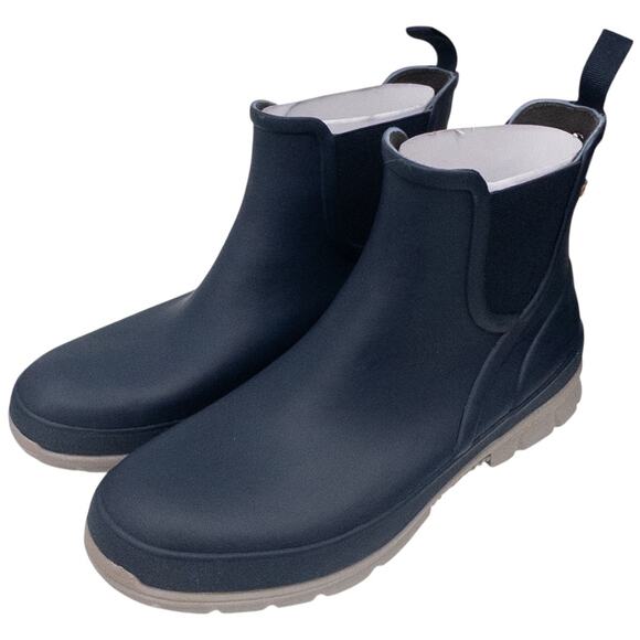Bogs Amelia Chelsea Rain Boots Pull On Rubber Navy Blue Women's Size 9 - Picture 2 of 8